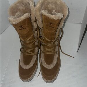 Timberland Womens Kenniston Muk Boots Shoes Tan Brown Suede